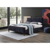Omax Decor,Spencer Wood/Fabric Upholstered Queen Platform Bed - 4 of 4