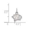 Black Bow Jewelry 14k White Gold New Hampshire Wildcats NCAA Extra Small Pendant - 2 of 3