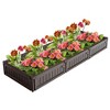 Costway Raised Garden Bed Kit Outdoor Planter Box  Planting Flower Container Brown - 3 of 4