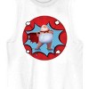 Captain Underpants Superhero In Blue Star Crew Neck Sleeveless Men's White Tank Top - 2 of 3