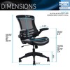 Anybear Stylish Mid-Back Mesh Office Chair with Adjustable Arms - 3 of 4