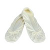 Isotoner Women's Embroidered Pearl Satin Ballerina Slippers - 2 of 4