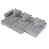 Whisen Chenille Fabric Cushion Sofa & Modular Sectional Sofa with 4 Pillows and 3 Seats, Modern Oversized Comfort for Family Living - 4 of 4