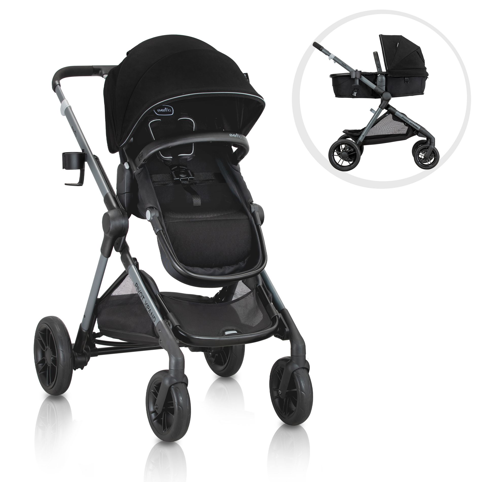 Evenflo Pivot Xpand Modular Stroller - Ayrshire Black