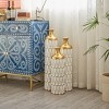 Gulches Floor metal vase modern style decoration home droplet shaped white metal vase 3-piece set gorgeous home decoration large glazed metal vase - 2 of 4