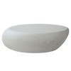 NicBex Modern 43.3" Irregular Coffee Table with Fiberglass Frame for Living Room and Office, White - 3 of 4