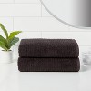 2pk Quick Dry Ribbed Bath Towel Set Aqua - Threshold™