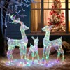 Karl Home 3-Piece Lighted Christmas Reindeer Family  with 270 LED Multi-color Lights and 6 Lighting Modes  Outdoor Decorations - 4 of 4