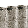 Floral Medallion Jacquard Grommet Curtain Panel Set by Blue Nile Mills - 3 of 4