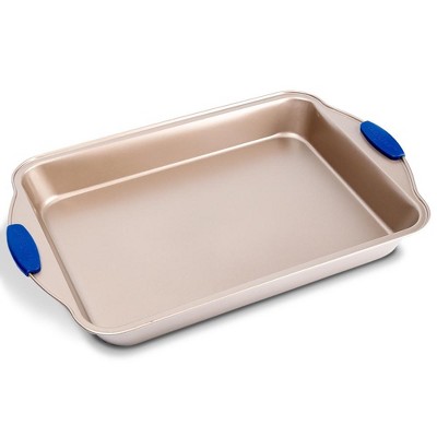 Nutrichef Non-stick Loaf Pan - Deluxe Nonstick Gray Coating Inside And  Outside With Red Silicone Handles : Target