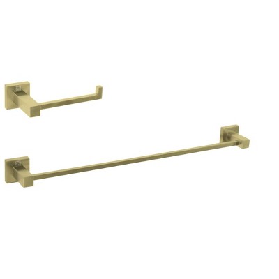 Elegant Lighting Isla 2-Piece Bathroom Hardware Set in Brushed Gold