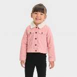 OshKosh B'gosh Toddler Girls' Sherpa Lined Corduroy Jacket - Pink