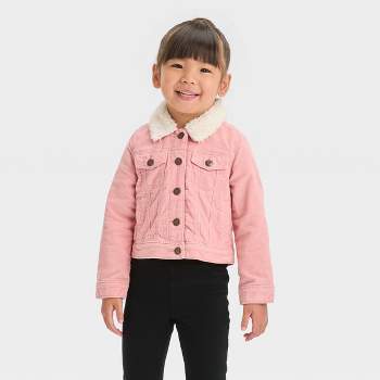 OshKosh B'gosh Toddler Girls' Faux Shearling Lined Corduroy Jacket - Pink