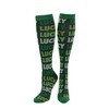 Adult Lucky All Over Funny St Patricks Day Compression Socks For Women And Men - Crazy Dog Compression Socks - 2 of 4
