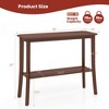 Costway 2-tier Console Entryway Table Wooden Sofa Behind Couch Table 38'' x 14'' x 30'' - 3 of 4