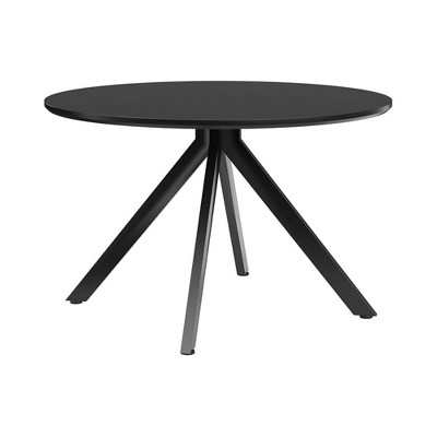Infurnic Coffee Tables, Modern Dining Table with four sturdy table legs, Round Table for Kitchen or Living Room, Black, 47.2"*47.2"*29.5"