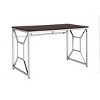 Vynxaria Office Desk MDF Top Chrome Frame Workspace with Spacious Surface Sturdy Construction - 3 of 4
