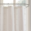 Grungis 70x72 Inch Cotton Jacquard Shower Curtains with an All-Over Pom Pom Tuft Design for Bathroom - 4 of 4