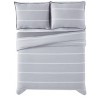 Brooklyn Loom 3pc King Niari Yarn Dye Stripe Duvet Cover Set Gray: Cotton Material, OEKO-TEX Certified, Includes Shams - image 3 of 4