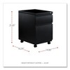 Alera File Pedestal with Full-Length Pull, Left or Right, 2-Drawers: Box/File, Legal/Letter, Black, 14.96" x 19.29" x 21.65" - 2 of 4