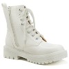 Soda Firm Women Lace Up Combat Boots with Side Zipper - 2 of 4