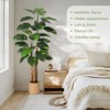 5-6FT Artificial Golden Pothos Plant - Realistic Faux Scindapsus Aureus in Decorative Pot, Indoor Floor Tree for Home & Office Decor - 4 of 4