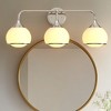 DORESshop 26.8" 3-Light Bathroom Vanity Light Fixture  Modern Nickel Wall Sconce with Frosted Glass Shades, Wall Light for Mirror Bathroom - 2 of 4