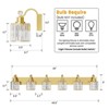 Modern Crystal Bathroom Vanity Lights Gold Bathroom Light Fixtures Crystal Vanity Shower Lights Over Mirror - image 3 of 4