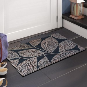 A1HC Copper Leaves Welcome Door Mat 18"x30" Outdoor Rubber Entrance Mat with Non-Slip Backing - 1 of 4