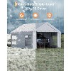 12x20 Ft Portable Garage, with 200G Side Walls, Front and Rear Doors, Heavy Duty Waterproof Tarp, Storage for Boats, Trucks, and Suvs - 3 of 4