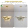 Gold Plated K9 Crystal Chandelier with G9 Lamp Holders, Dimmable Chandelier with High Refractive Crystal for Living Room Bedroom Dining Room Decor - 4 of 4