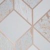 Vittorio Geometric Grey and Rose Gold Wallpaper - 4 of 4