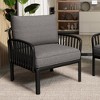 Chic Crate-Outdoor Patio Club Chair Modern Deep Seating with All-Weather Waterproof Thick Cushions for Porch, Balcony, Backyard - Black & Dark Gray - 2 of 4