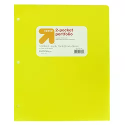 2 Pocket Plastic Folder Yellow - up & up™