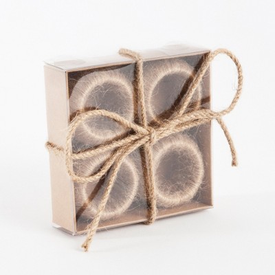 Natural Jute Napkin Rings Set of 4