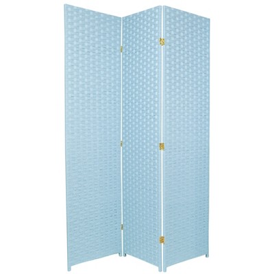 Oriental Furniture 6' Tall Woven Fiber Room Divider Special Edition 3 Panel