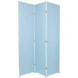 Oriental Furniture 6' Tall Woven Fiber Room Divider Special Edition 3 Panel