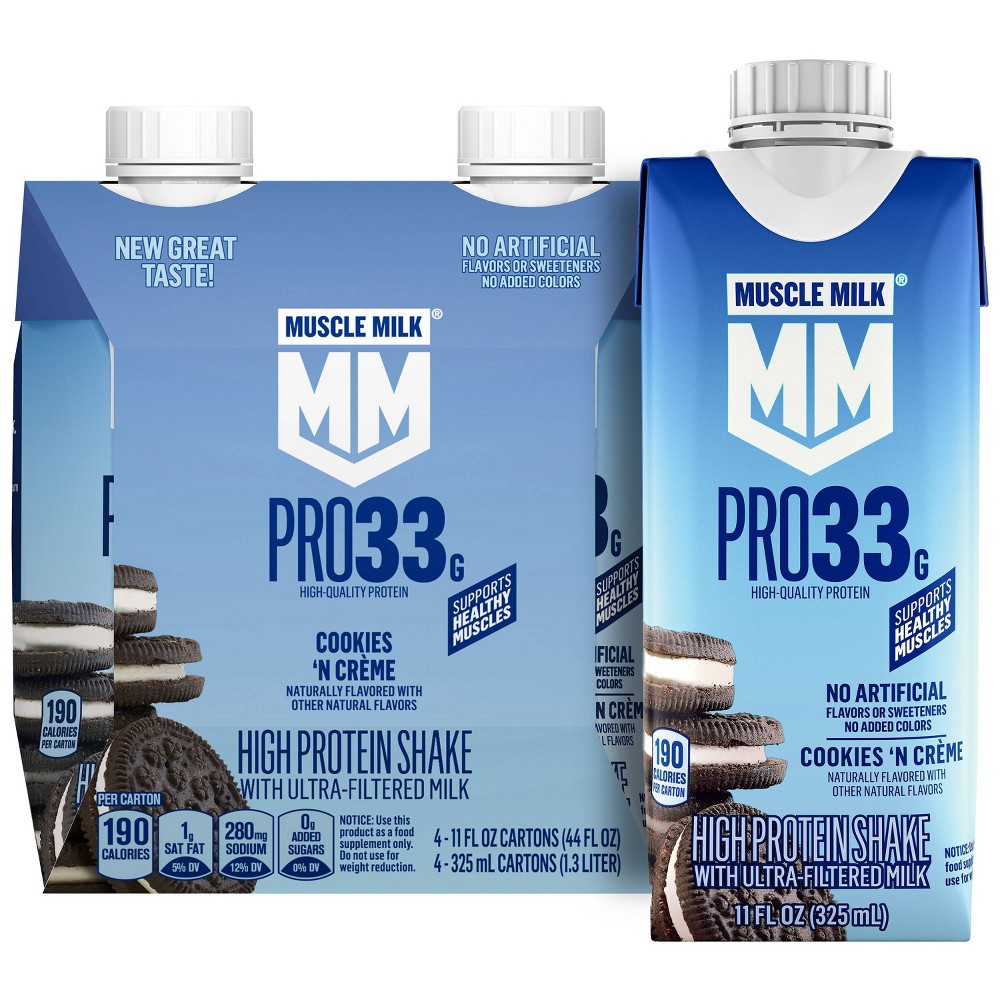 Muscle Milk Pro Cookies N Crme 33g Protein Shake - 4pk/11oz