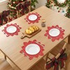 REGALWOVEN Set of 6 Snowflake Shape Placemats, Kitchen Table Mat, Seasonal Holiday Christmas Place Mats for Party Dining Table - 3 of 4