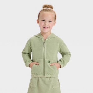 Toddler Girls' Zip-Up French Terry Hoodie - Cat & Jack™ - 1 of 3