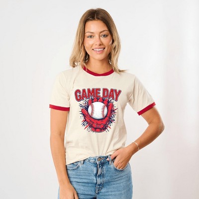 Simply Sage Market Patriotic Game Day Baseball Ringer Tee