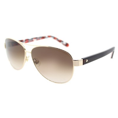 Kate Spade Dalia2/S 3YG Womens Aviator Sunglasses Gold Dots 58mm