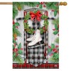 Briarwood Lane Winter Sled House Flag Checkered Skates Fir Berrie - 2 of 4