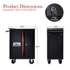 Maggift 7-DrawersTool Boxes, Portable Rolling Tool Chest with Wheels, Metal Closure for Office, Garage, Black, 22.2"*13.6"*30.7" - 2 of 4