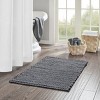 SEVOBAL Bathroom Rugs Bath Mat Rug Home Decor Carpet Shower Mat Home Decor Chenille Chain Stitch for Shower Room Bathroom Home, Gray, 40"*24"*0.5" - 2 of 4