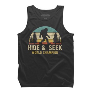 Men's Design By Humans Bigfoot - Hide And Seek World Champion By clickbong Tank Top - 1 of 2