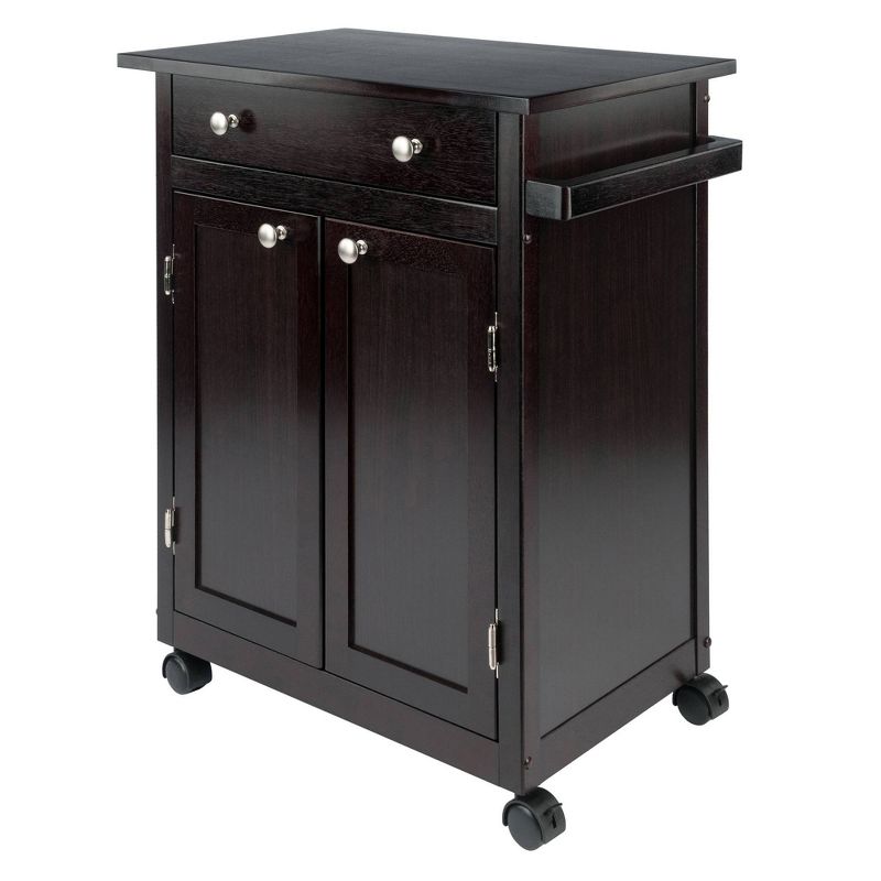 Savannah Kitchen Cart Wood/Coffee - Winsome, 1 of 14
