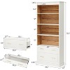 Tribesigns 72.8" Bookshelf with File Cabinet Drawer - 2 of 4