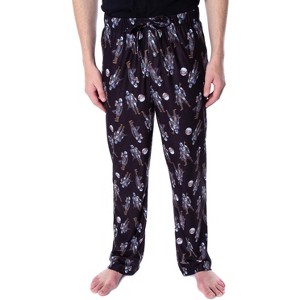 Star Wars Men's The Mandalorian Mando and Baby Yoda Sleepwear Pajama Pants Mando and Baby Yoda - 1 of 4