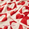 Snuggle Sac Love Heart Throw Blanket Soft Knitted Blanket Cozy Decorative Throw, Valentine’s Romantic Gifts 50x60 inches - 4 of 4